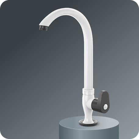 Swan Cock (Long Spout) With Flange