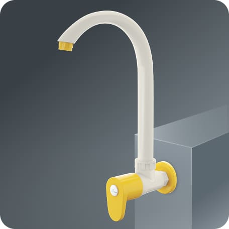 Sink Cock (Long Spout) With Flange