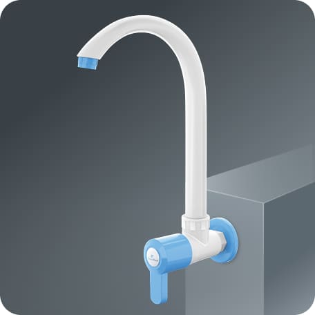 Sink Cock (Long Spout) With Flange