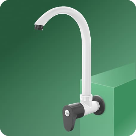 Sink Cock (Long Spout) With Flange