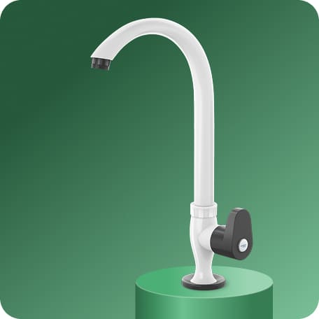 Swan Cock (Long Spout) With Flange