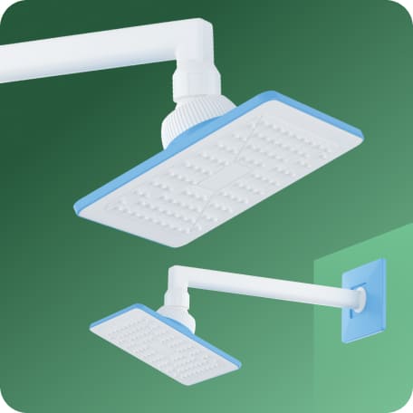 Square Shower 5” X 5”