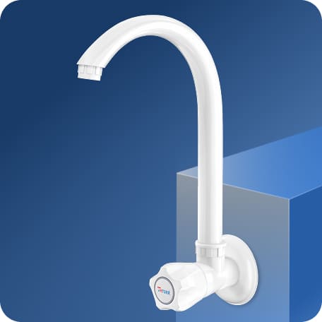 Sink Cock (Long Spout) With Flange